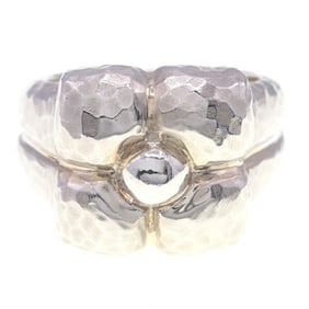 Tiffany & Co. Paloma Picasso Hammered Flower Ring in Sterling Silver (925) - Size 12, US6. This