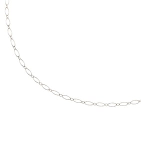 Tiffany & Co. necklace oval link chain sterling silver 925 pendant choker for women. TIFFANY CO.