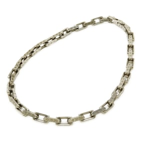 LOUIS VUITTON Collier Chain Monogram Necklace in Silver, M64196