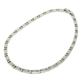 LOUIS VUITTON Monogram Tied-Up Chain Necklace in Silver, M00919