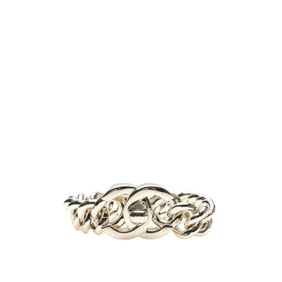 Vintage Chanel Coco Mark Turnlock Motif Chain Bracelet in Silver Metal for Men
