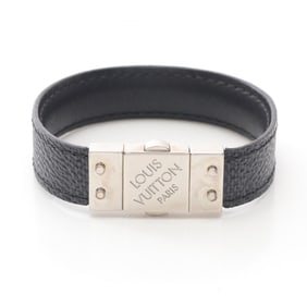 Louis Vuitton Check It Bracelet in Stainless Steel with Damier Graphite Finish, Black and Silver