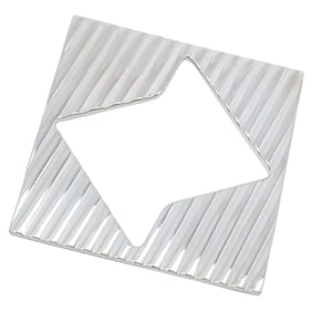 Tiffany & Co. Square Brooch Pendant, 925 Sterling Silver, Approx. 14.8g, Unisex