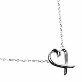 Tiffany & Co. Loving Heart Necklace by Paloma Picasso, 925 Sterling Silver, Approx. 1.7g, Women's
