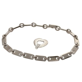 Cartier Fidelity Heart Key Bracelet in 18K White Gold for Women