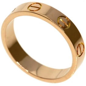 Cartier Mini Love Ring #48 18K Pink Gold Women's