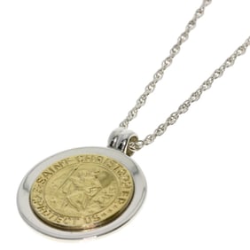 Tiffany & Co. St. Christopher Coin Necklace in 18K White Gold, Women's