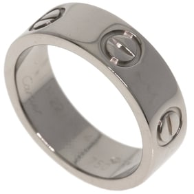 Cartier Love Ring #48 18K White Gold Women's
