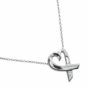 Tiffany & Co. Loving Heart Necklace by Paloma Picasso, 925 Sterling Silver, Approx. 3.0g, Women's