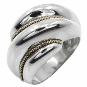 Tiffany & Co. Twisted Rope Ring, size 9, shell, 18K yellow gold and 925 silver, approximately 5.6g.