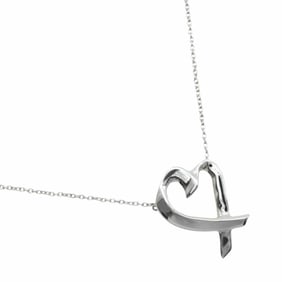 Tiffany & Co. Paloma Picasso Loving Heart Necklace in 925 Sterling Silver, Approx. 3.3g, Women's