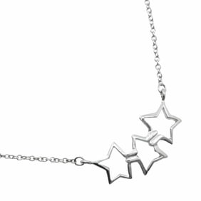 Tiffany & Co. Triple Star Necklace, 925 Sterling Silver, Approx. 2.3g, Women's