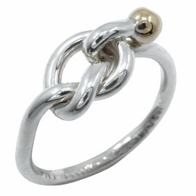 Tiffany & Co. Love Knot Ring, size 13.5, 14K Yellow Gold and 925 Sterling Silver, approximately