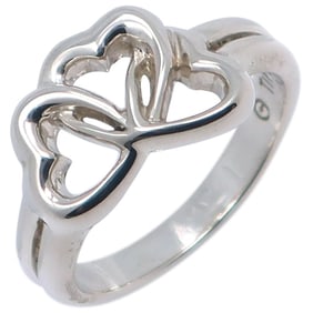 Tiffany & Co. Triple Heart Ring, Size 11, Sterling Silver, Approx. 4.2g, Women's