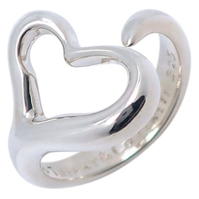 Tiffany & Co. Elsa Peretti Heart Ring, Size 9.5, Sterling Silver, Approx. 4.3g, Open Heart, Women's