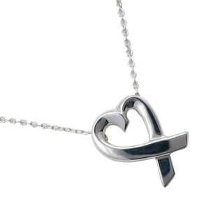 Tiffany & Co. Paloma Picasso Loving Heart Necklace, 925 Sterling Silver, Approx. 2.4g, Women's