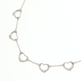 Tiffany & Co. Elsa Peretti Five-Heart Necklace in Sterling Silver (925) - Women's TIFFANY CO