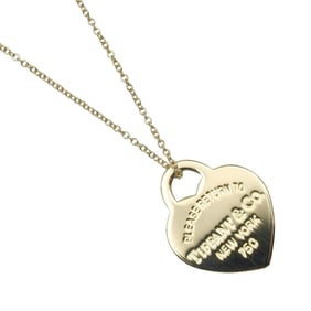 Tiffany & Co. Return to Heart Tag Necklace, 18K Yellow Gold, Approx. 5.1g, TIFFANY