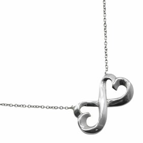 Tiffany & Co. Double Loving Heart Necklace by Paloma Picasso, 925 Sterling Silver, Heart, Approx.