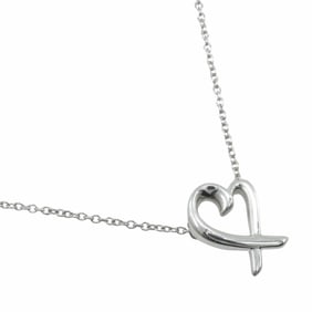 Tiffany & Co. Paloma Picasso Loving Heart Necklace, 925 Sterling Silver, Approx. 1.8g, Women's