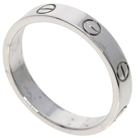 Cartier Mini Love Ring #53, 18K White Gold, Women's