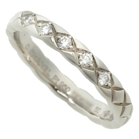 Like new CHANEL 3.9g Coco Crush Ring J11355 Platinum Pt950 with 5 Diamonds, #50, Size 9.5