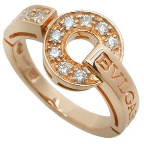 Like new BVLGARI 5.1g ring AN855854 in 18KPG pink gold with 12 diamonds, size 7.5