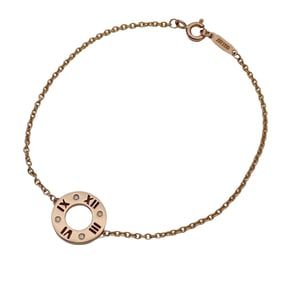 Tiffany & Co. Women's Bracelet, 750PG, 4-Piece Diamond Atlas-Pierced Circle, Polished Pink Gold