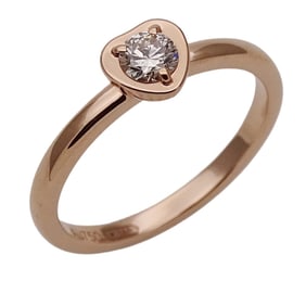 Cartier Women's Ring, 750PG Diamond, D'Amour Diamant Léger Heart, Pink Gold, #48, Polished, Approx.