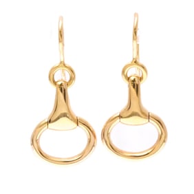 Hermes Horsebit Earrings No Stone Pink Gold (18K) Drop Earrings Pink Gold