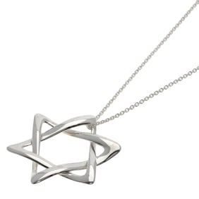 Tiffany Star of David medium necklace in silver for women. TIFFANY & Co.