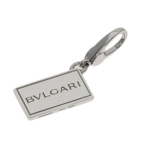 BVLGARI Letter Charm Pendant Top in 18K White Gold for Women