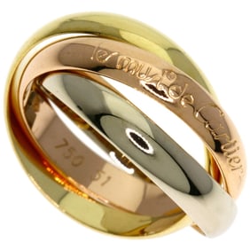 Cartier Trinity #51 Ring, 18K Yellow Gold/18KWG/18KPG, Women's