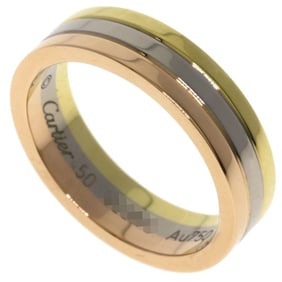 Cartier Three-Color #50 Ring, 18K Yellow Gold/18KWG/18KPG, Women's