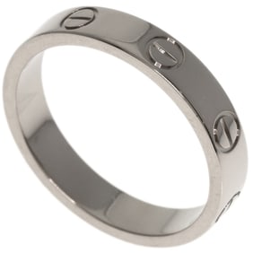 Cartier Mini Love Ring #52, 18K White Gold, Women's