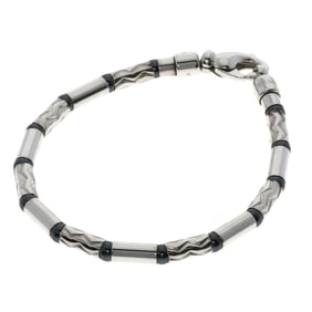 Tiffany & Co. Aztec Zigzag Hematite Bracelet in Silver, Unisex