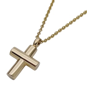 BVLGARI Necklace for Men and Women, Brand Cross, 750YG, Latin Yellow Gold, Polished