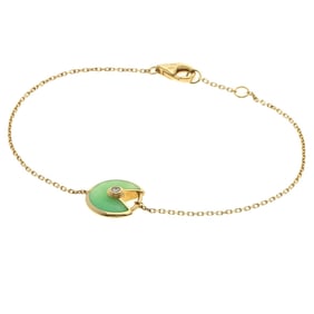 Cartier Amulet XS Chrysoprase Bracelet in 18K Yellow Gold for Women