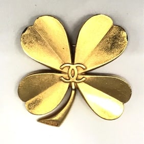 Chanel Brooch Coco Mark Clover Motif Made in 1993 GP CHANEL
