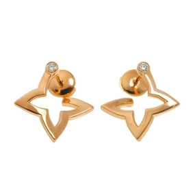 Louis Vuitton Ombre Blossom Diamond Earrings in 18K PG and Pink Gold (750)