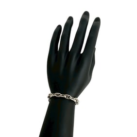 HERMES Chaine d'Ancre PM 18-link Margiela-era sterling silver 925 chain bracelet/bangle, 50046