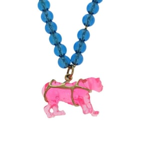 Christian Dior Dior Panther Resin Blue Choker 1569Dior