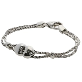 Tiffany & Co. Double Heart Rope Chain Bracelet in Silver for Women