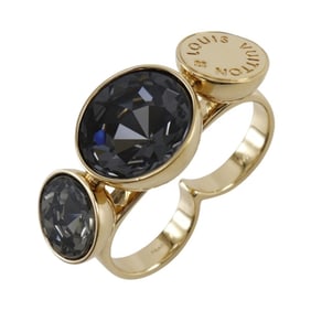 Louis Vuitton Over the Rainbow Sparkling Double Finger Twisted Band Ring, Size 14, M65256,