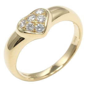 Tiffany & Co. Pave Heart Ring, size 13, 18K Yellow Gold with Diamonds, approximately 3.8g