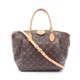 Louis Vuitton Turen MM Handbag, Coated Canvas and Leather, Monogram, Women's, Brown, M48814