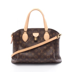 Louis Vuitton Riboly MM Handbag, Coated Canvas and Leather, Monogram, Women's, Brown, M44546