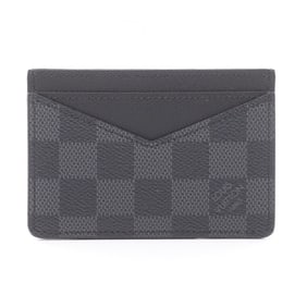 Louis Vuitton Neo Porte Carte Business Card Case, Leather, Coated Canvas, Damier Graphite, Men's,