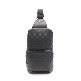 Louis Vuitton Avenue Sling Bag, Waist Body Leather Damier Infini, Men's, Black, N41720