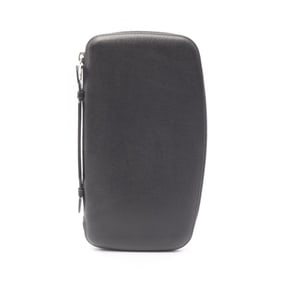 Louis Vuitton Atoll Taiga Ardoise Round Long Wallet, Leather, Men's, Black, M30652